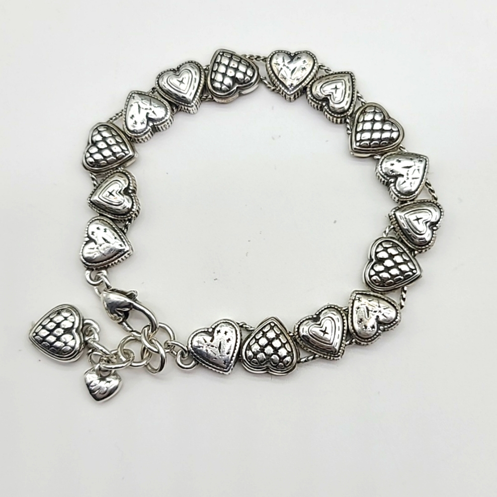 $55 Brighton "ENCHANTED HEARTS" Sliding Charm Reversible Bracelet! Retired